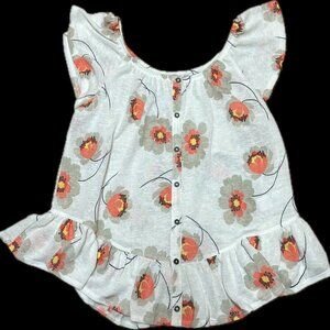 Maurices - Women's Floral Ruffle Blouse - Size S